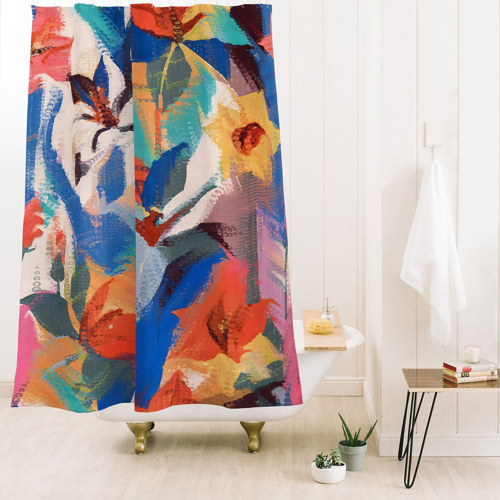 83 Oranges Wild Petals Rhapsody Shower Curtain