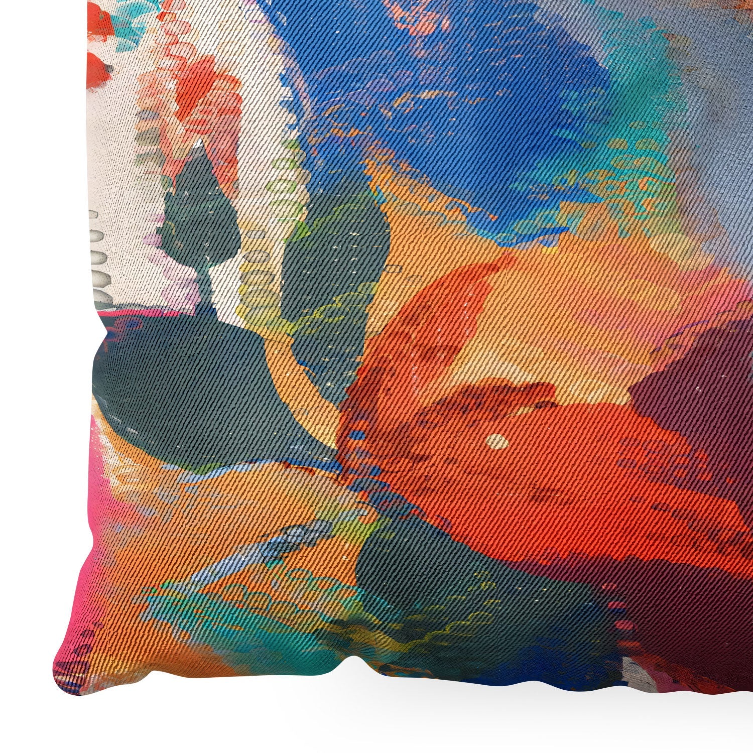 83 Oranges Wild Petals Rhapsody Floor Pillow Square