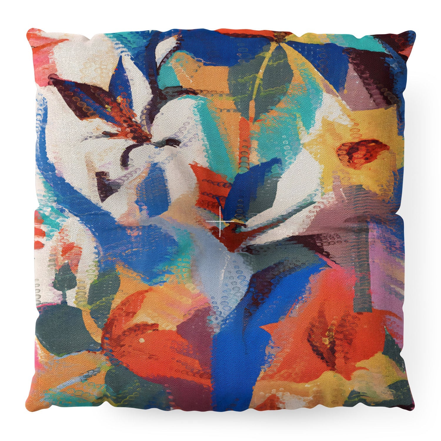 83 Oranges Wild Petals Rhapsody Floor Pillow Square