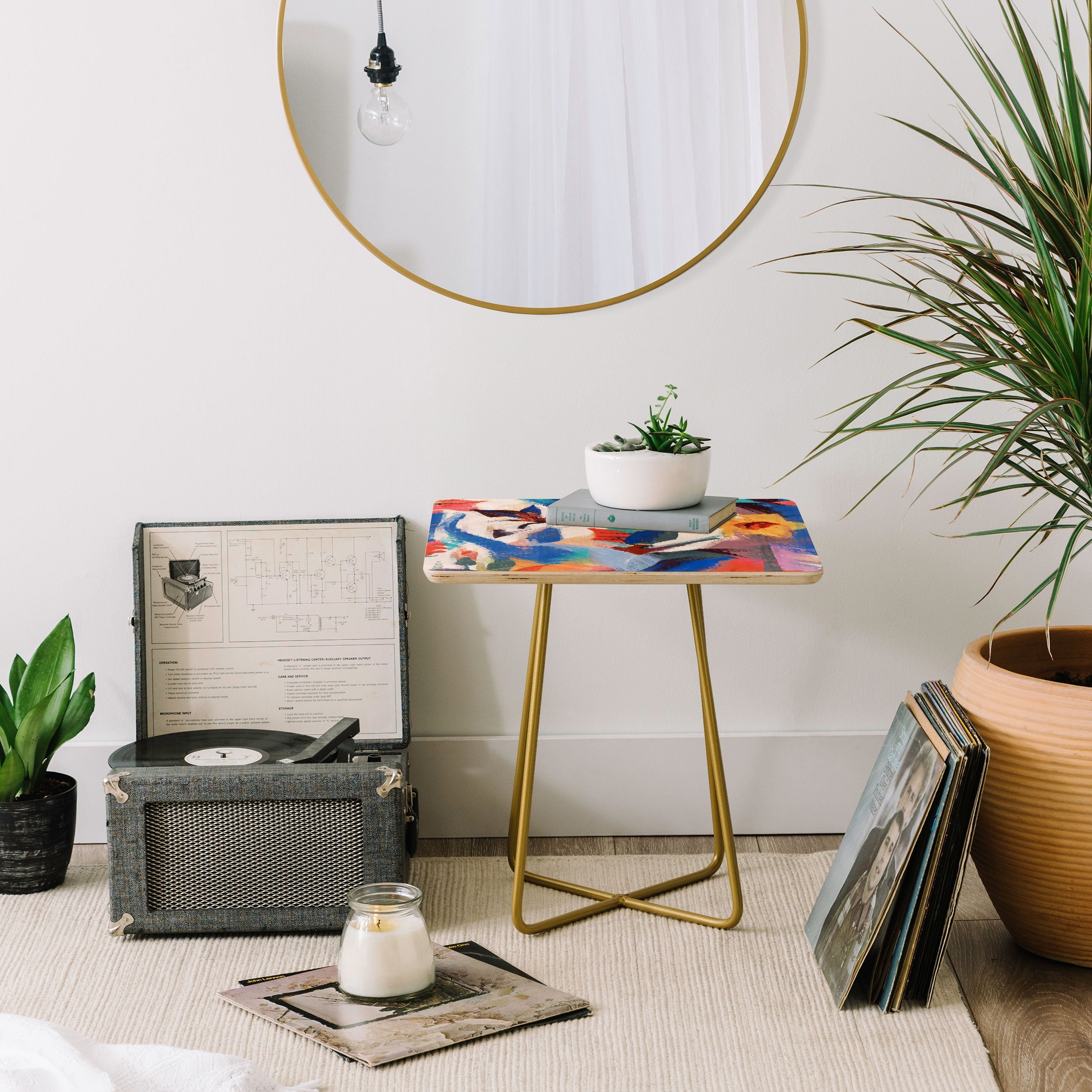 83 Oranges Wild Petals Rhapsody Side Table