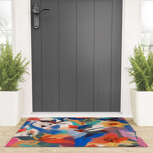 83 Oranges Wild Petals Rhapsody Welcome Mat