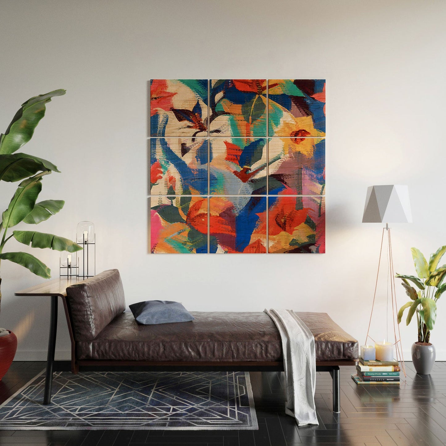 83 Oranges Wild Petals Rhapsody Wood Wall Mural