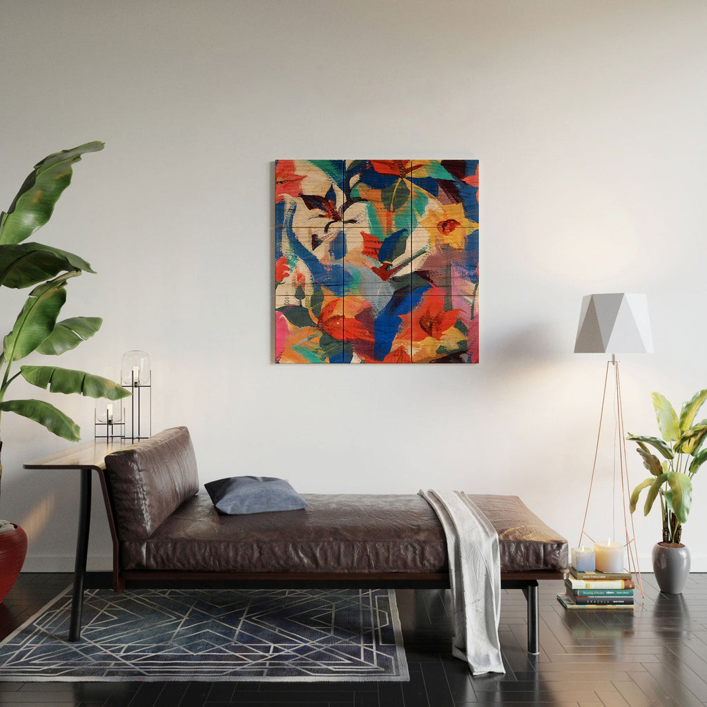 83 Oranges Wild Petals Rhapsody Wood Wall Mural