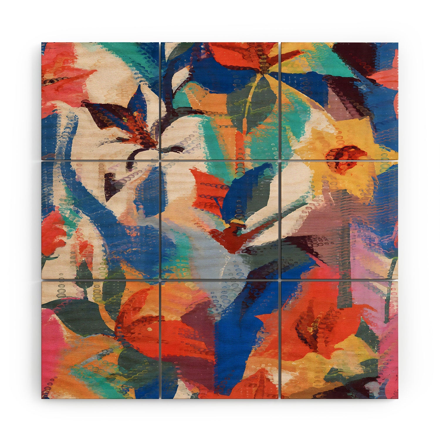 83 Oranges Wild Petals Rhapsody Wood Wall Mural