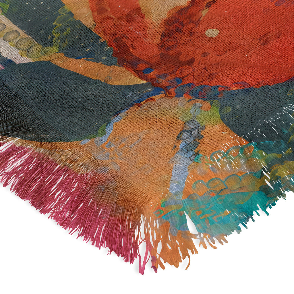 83 Oranges Wild Petals Rhapsody Throw Blanket
