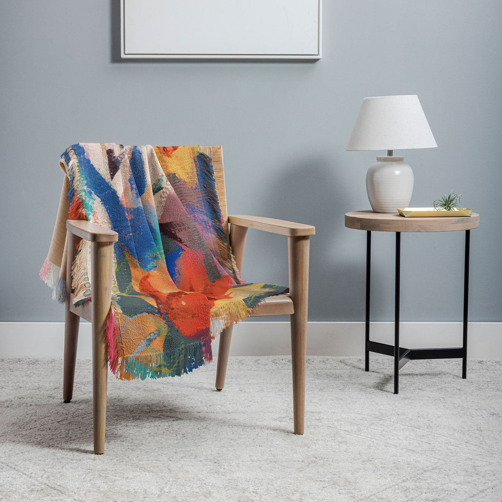 83 Oranges Wild Petals Rhapsody Throw Blanket