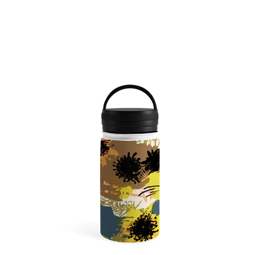 83 Oranges Yellow Ochre Florals Water Bottle