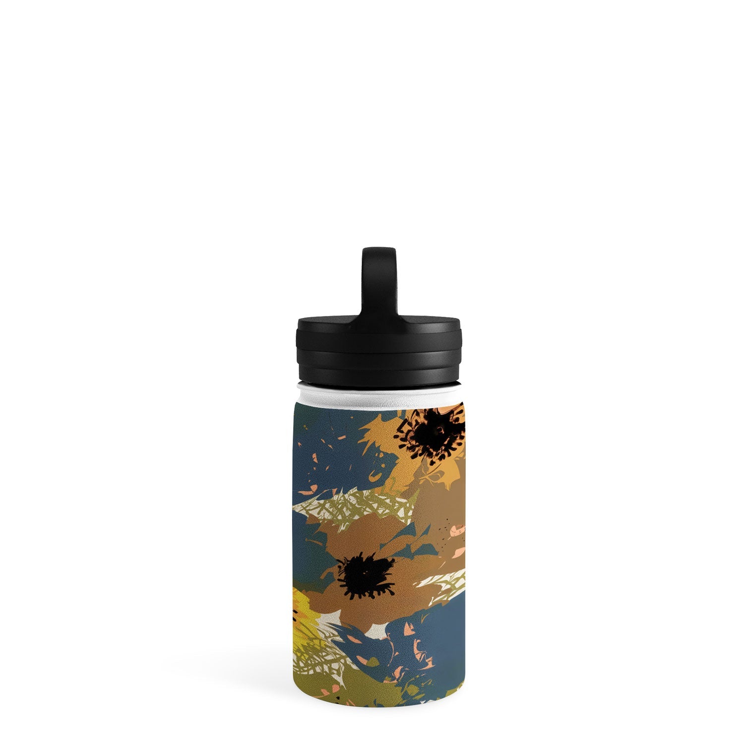 83 Oranges Yellow Ochre Florals Water Bottle