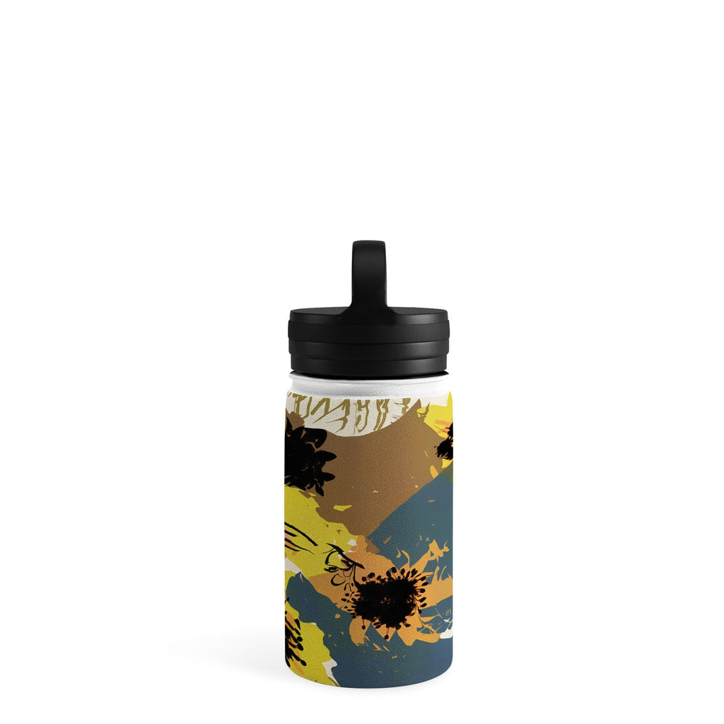 83 Oranges Yellow Ochre Florals Water Bottle