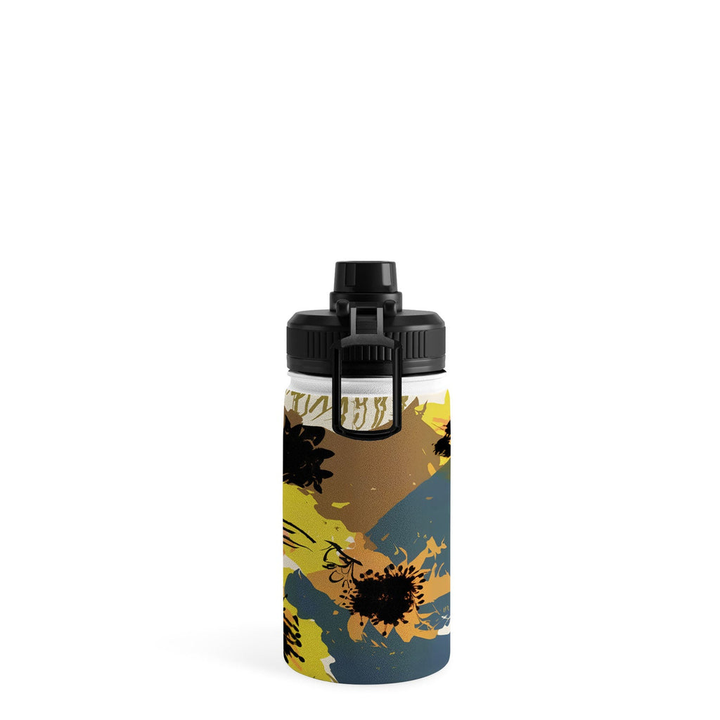 83 Oranges Yellow Ochre Florals Water Bottle