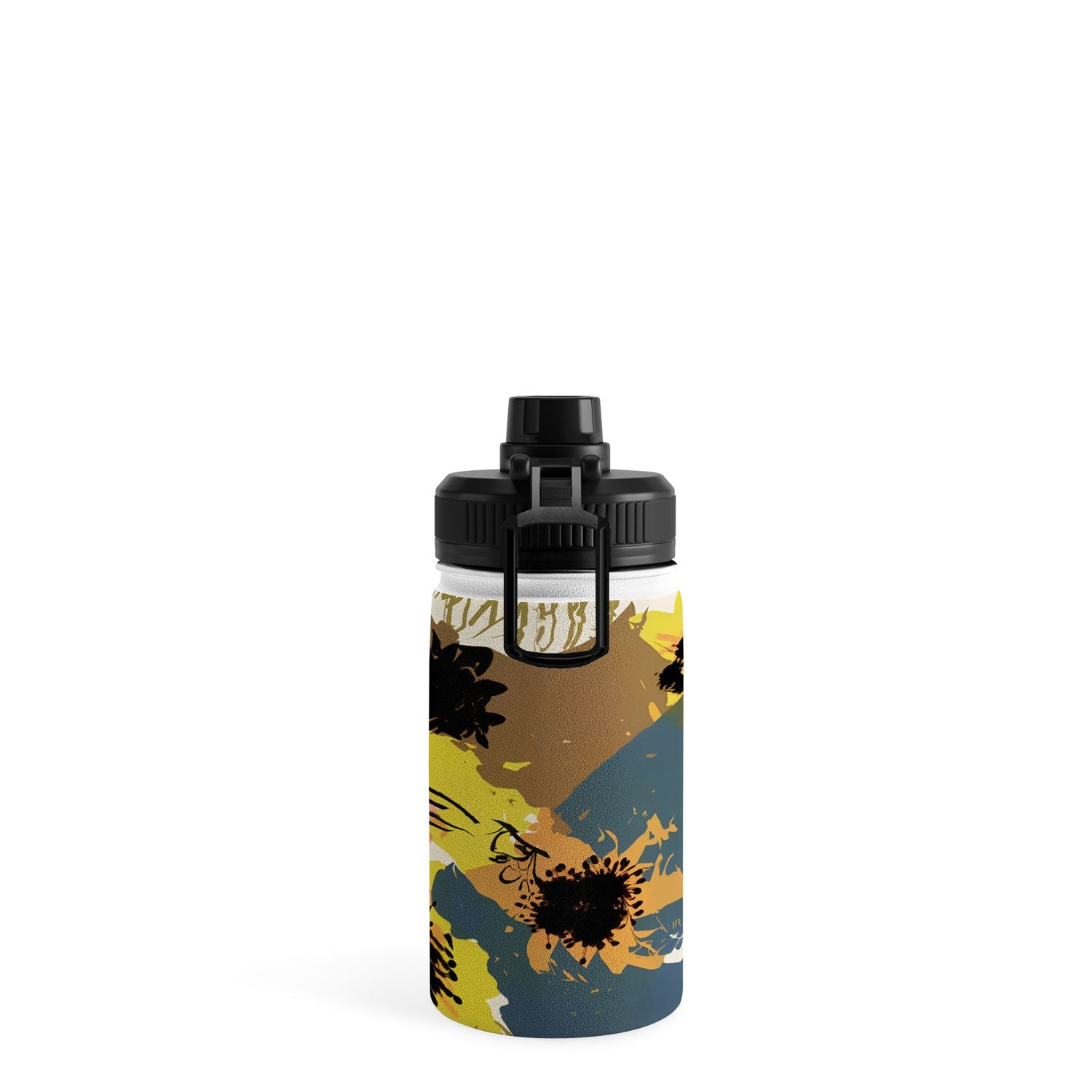 83 Oranges Yellow Ochre Florals Water Bottle