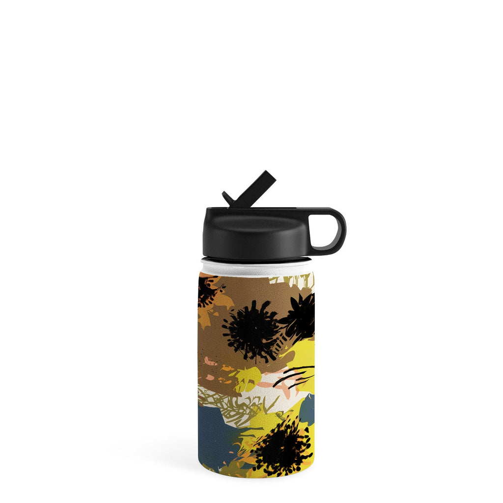 83 Oranges Yellow Ochre Florals Water Bottle