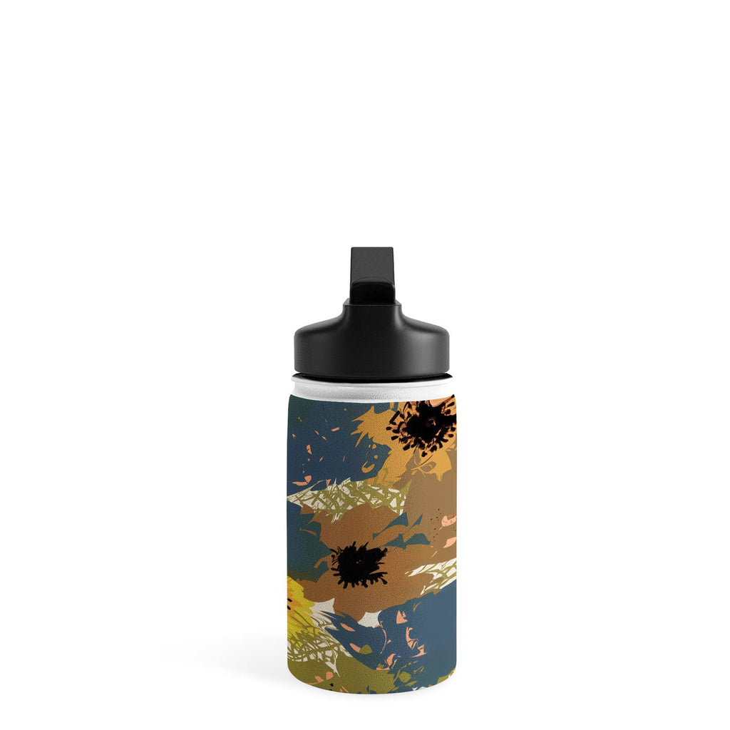 83 Oranges Yellow Ochre Florals Water Bottle