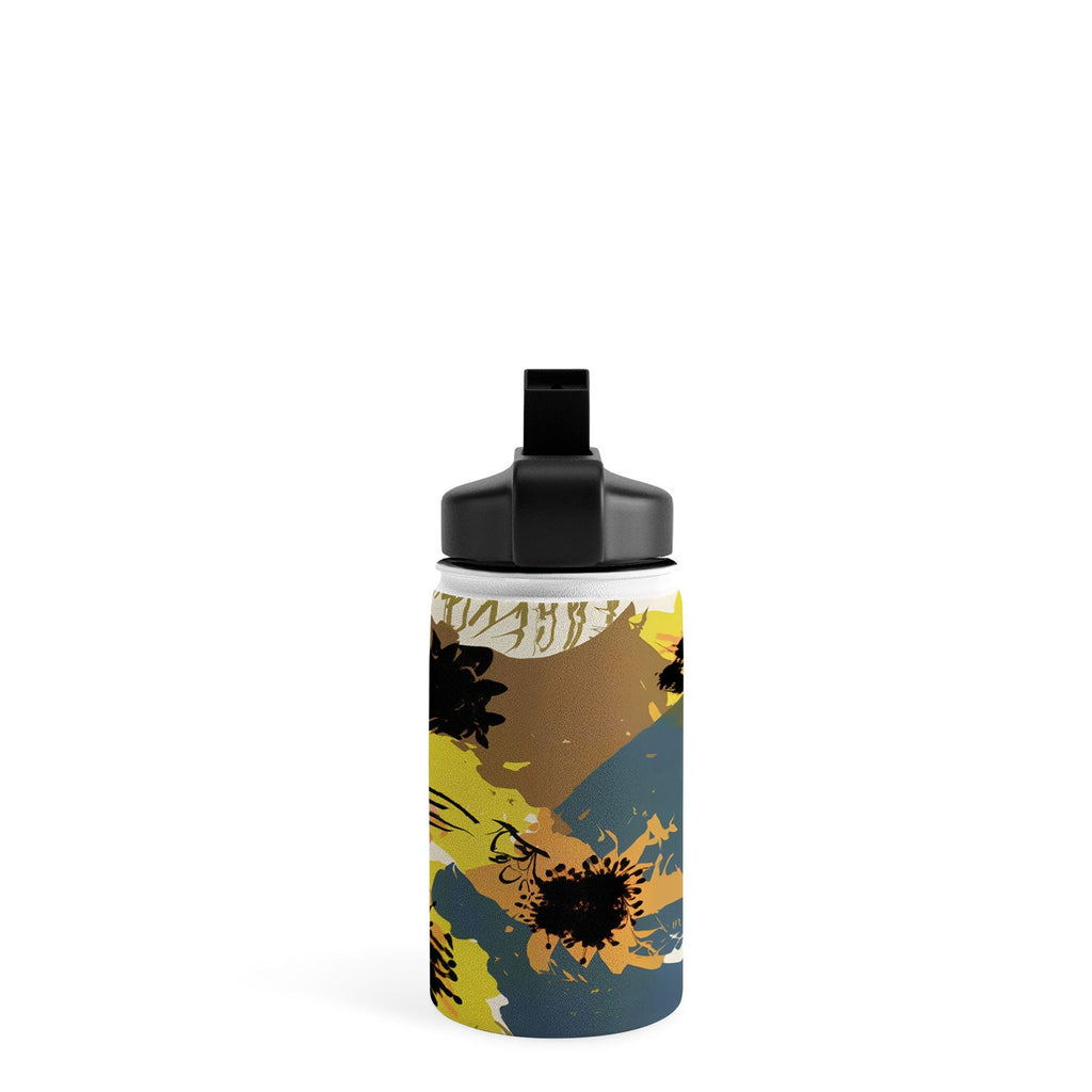 83 Oranges Yellow Ochre Florals Water Bottle
