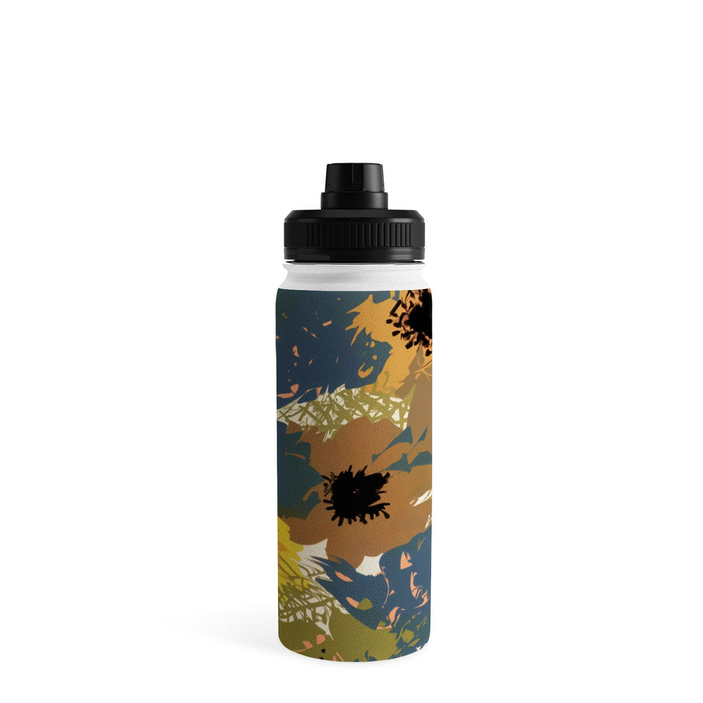 83 Oranges Yellow Ochre Florals Water Bottle