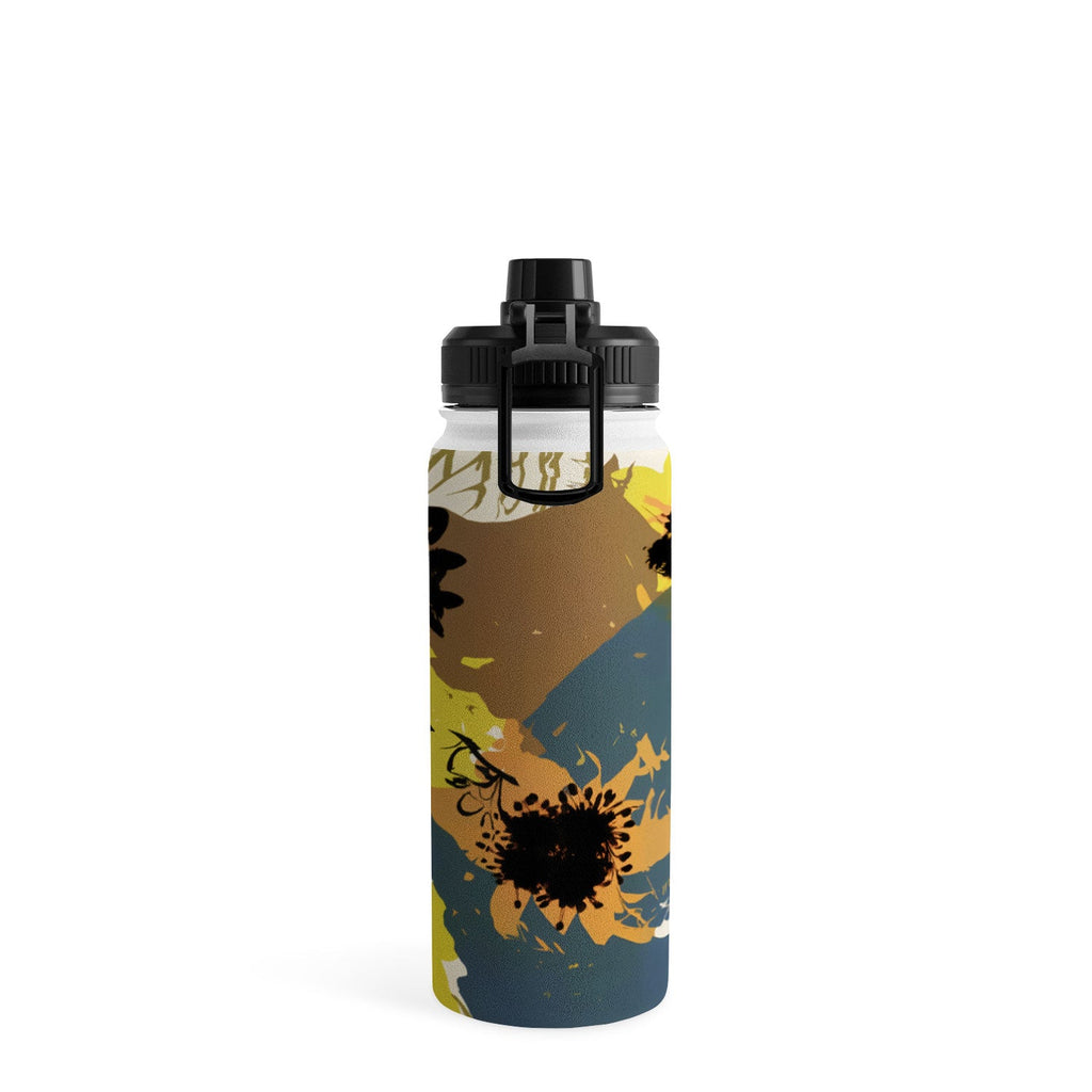 83 Oranges Yellow Ochre Florals Water Bottle