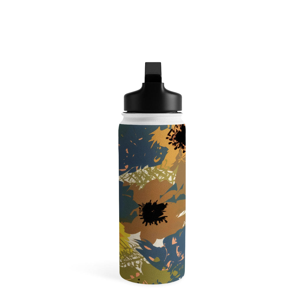 83 Oranges Yellow Ochre Florals Water Bottle