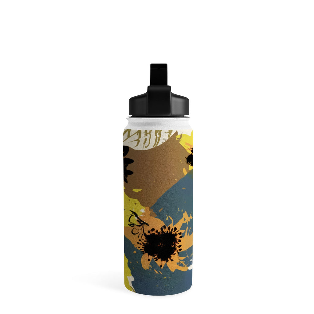 83 Oranges Yellow Ochre Florals Water Bottle