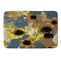 83 Oranges Yellow Ochre Florals Memory Foam Bath Mat