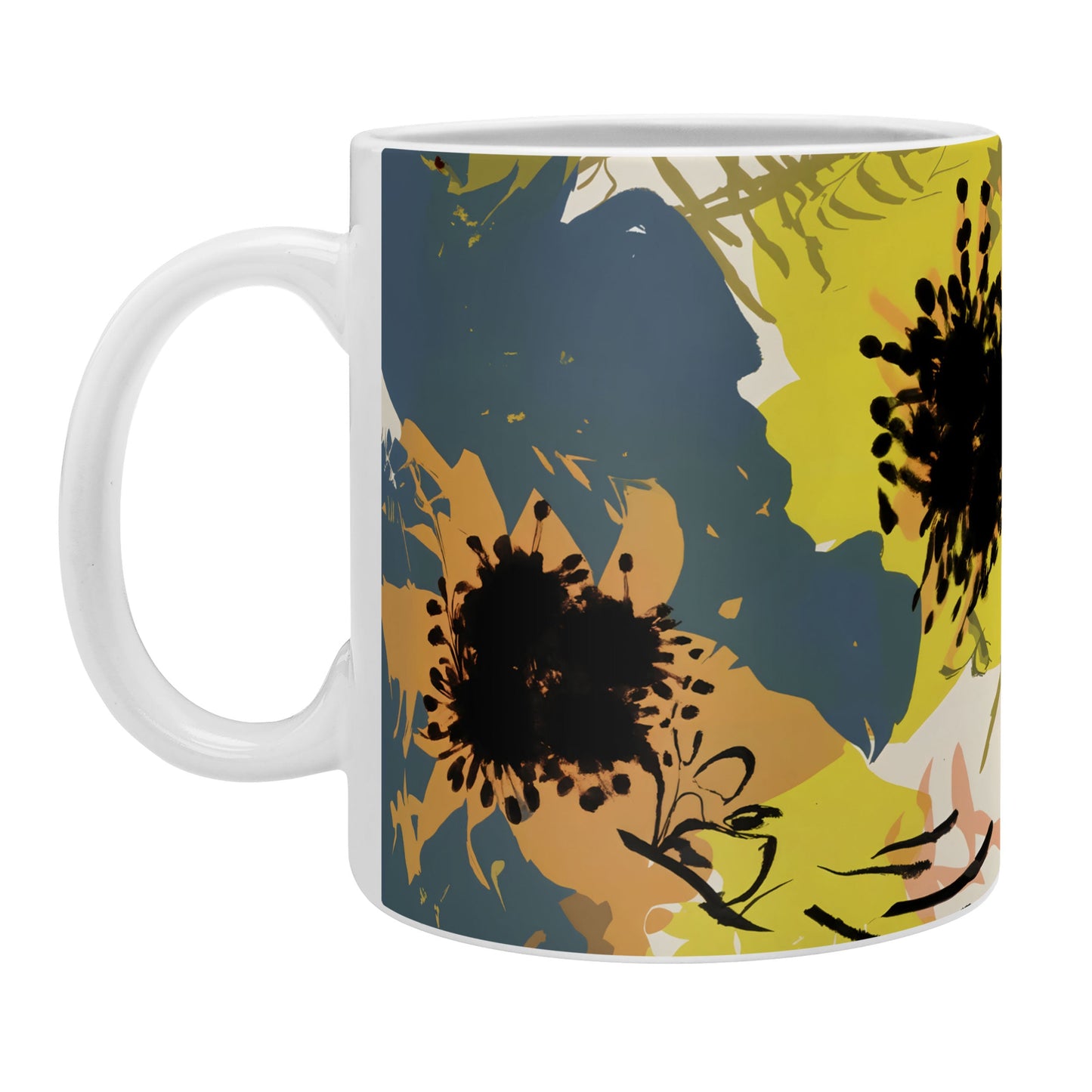 83 Oranges Yellow Ochre Florals Coffee Mug