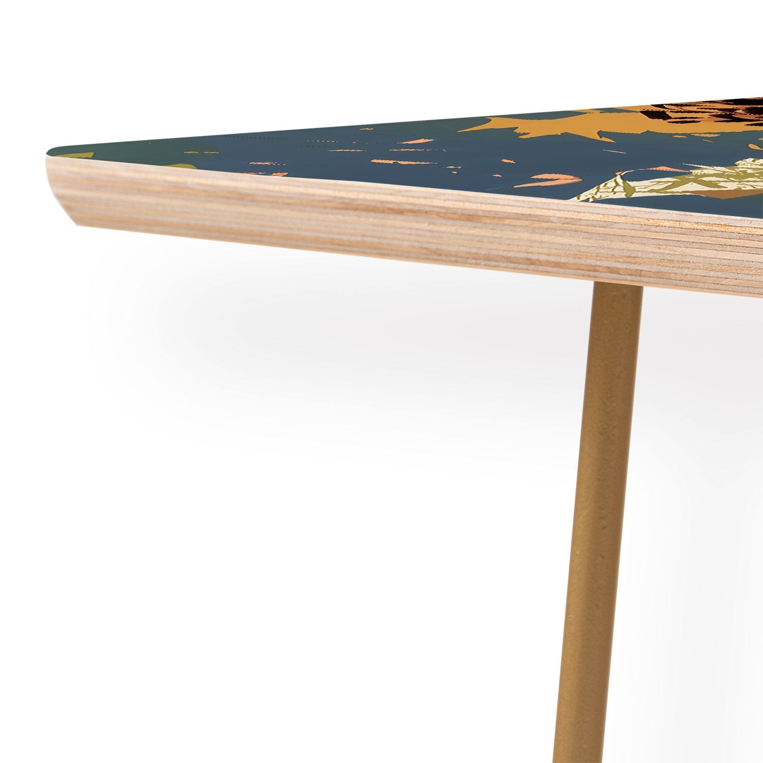 83 Oranges Yellow Ochre Florals Coffee Table