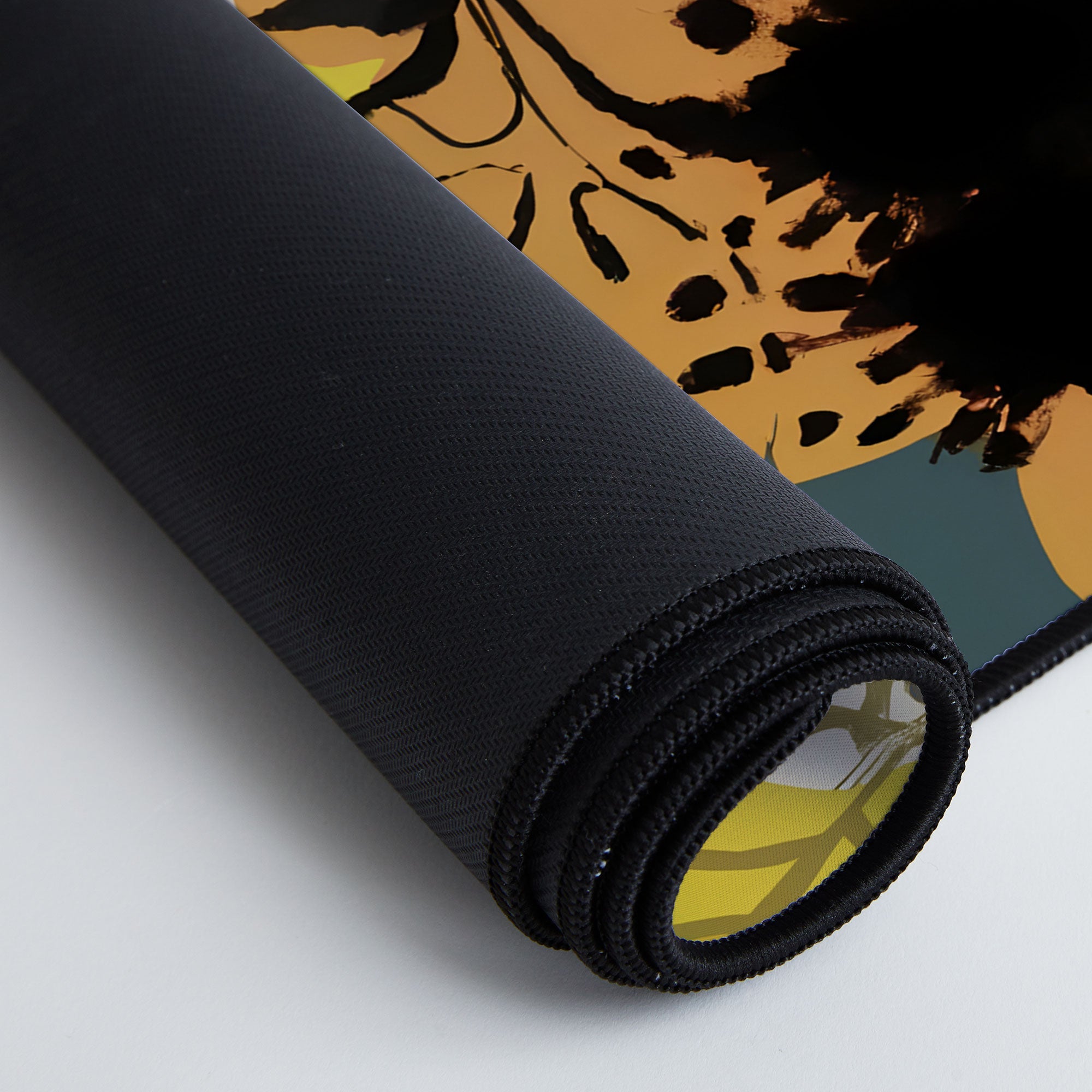 83 Oranges Yellow Ochre Florals Desk Mat