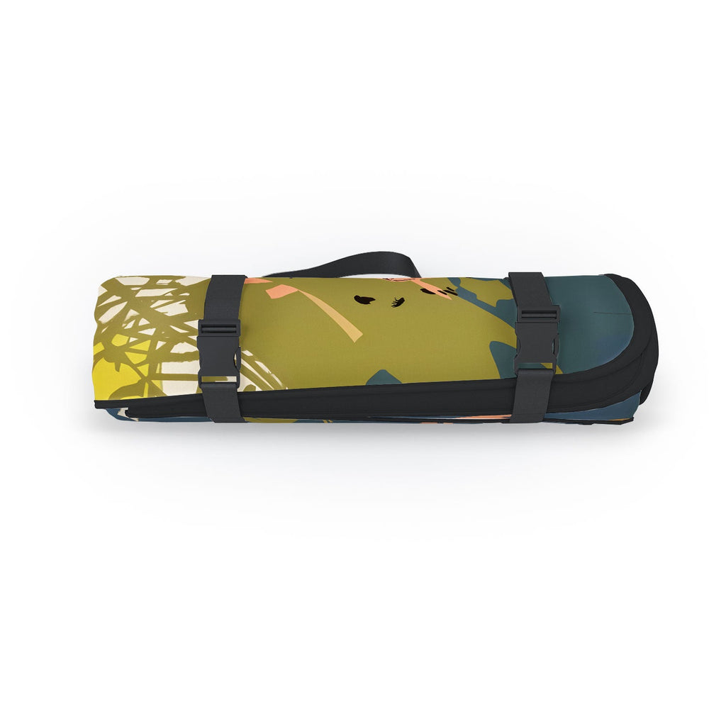 83 Oranges Yellow Ochre Florals Picnic Blanket