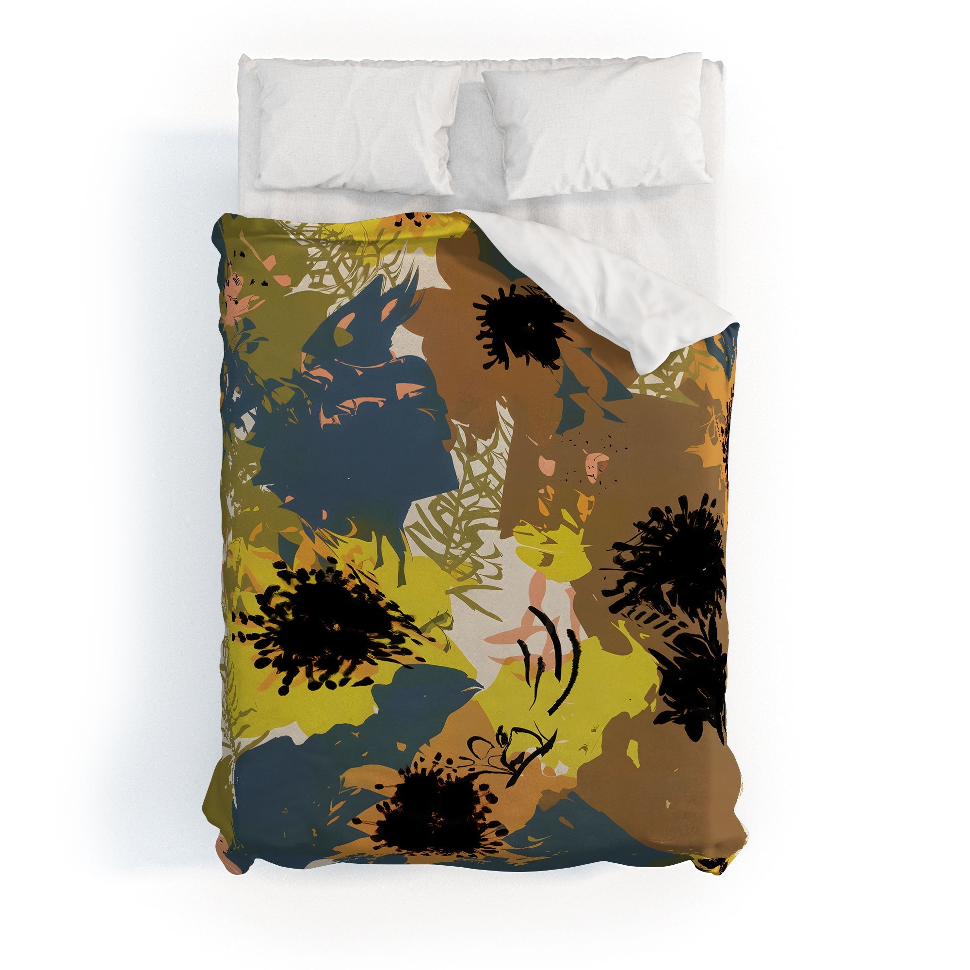 83 Oranges Yellow Ochre Florals Duvet Cover