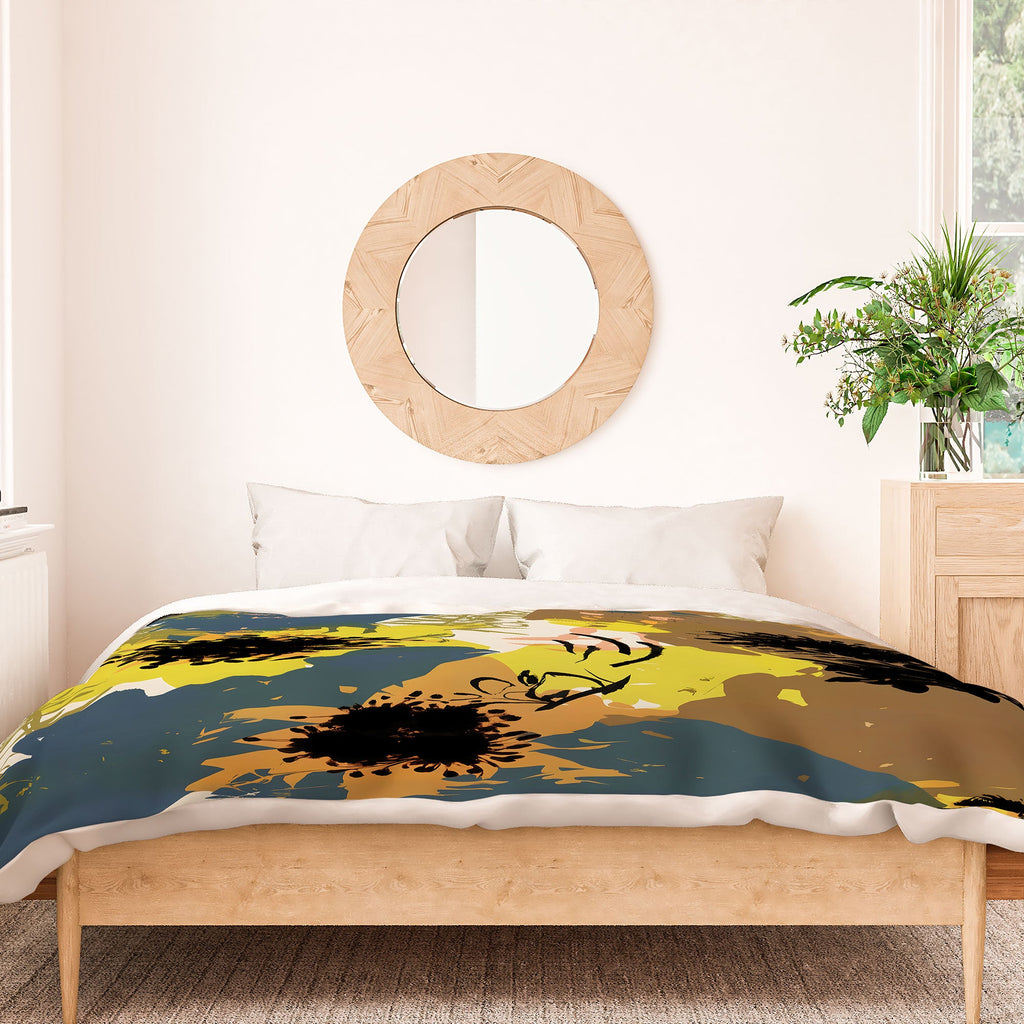 83 Oranges Yellow Ochre Florals Duvet Cover