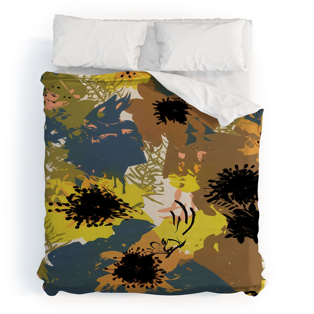 83 Oranges Yellow Ochre Florals Duvet Cover