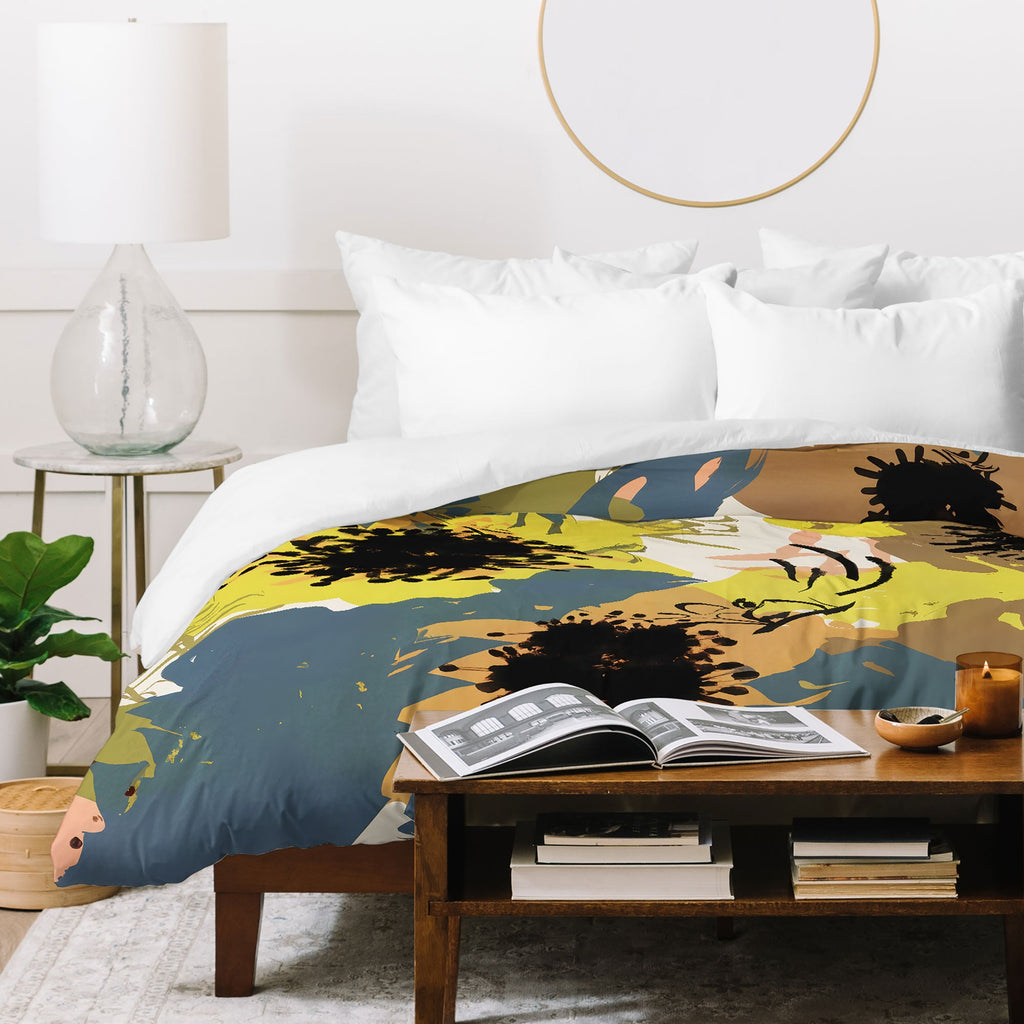 83 Oranges Yellow Ochre Florals Duvet Cover