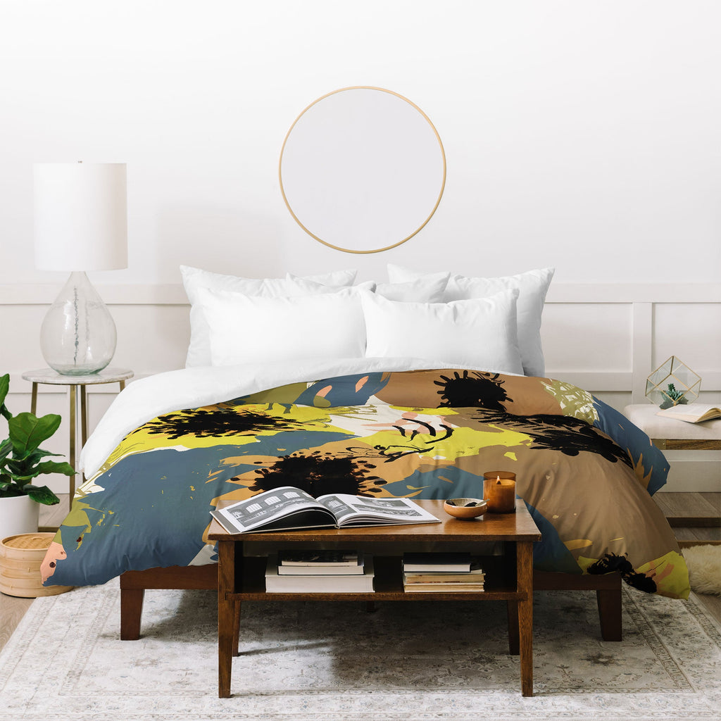 83 Oranges Yellow Ochre Florals Duvet Cover