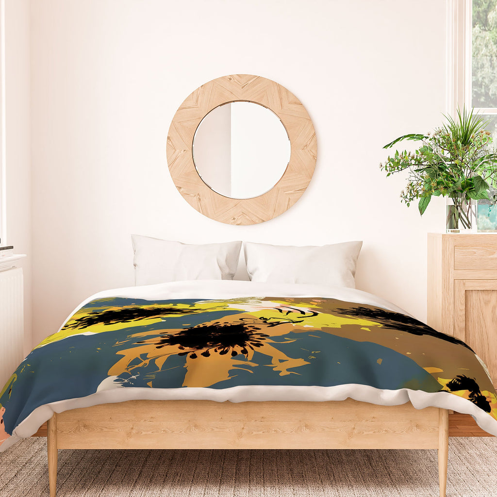 83 Oranges Yellow Ochre Florals Duvet Cover