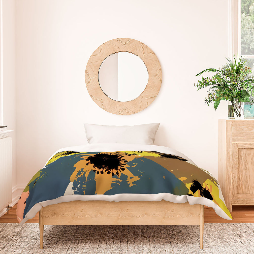 83 Oranges Yellow Ochre Florals Duvet Cover