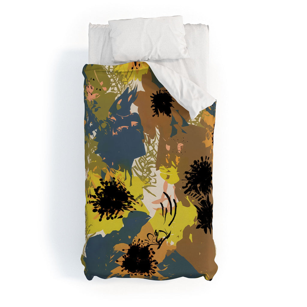 83 Oranges Yellow Ochre Florals Duvet Cover