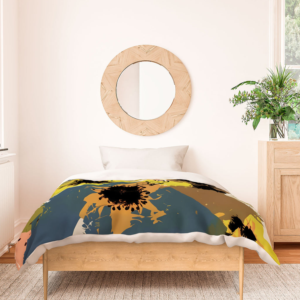 83 Oranges Yellow Ochre Florals Duvet Cover