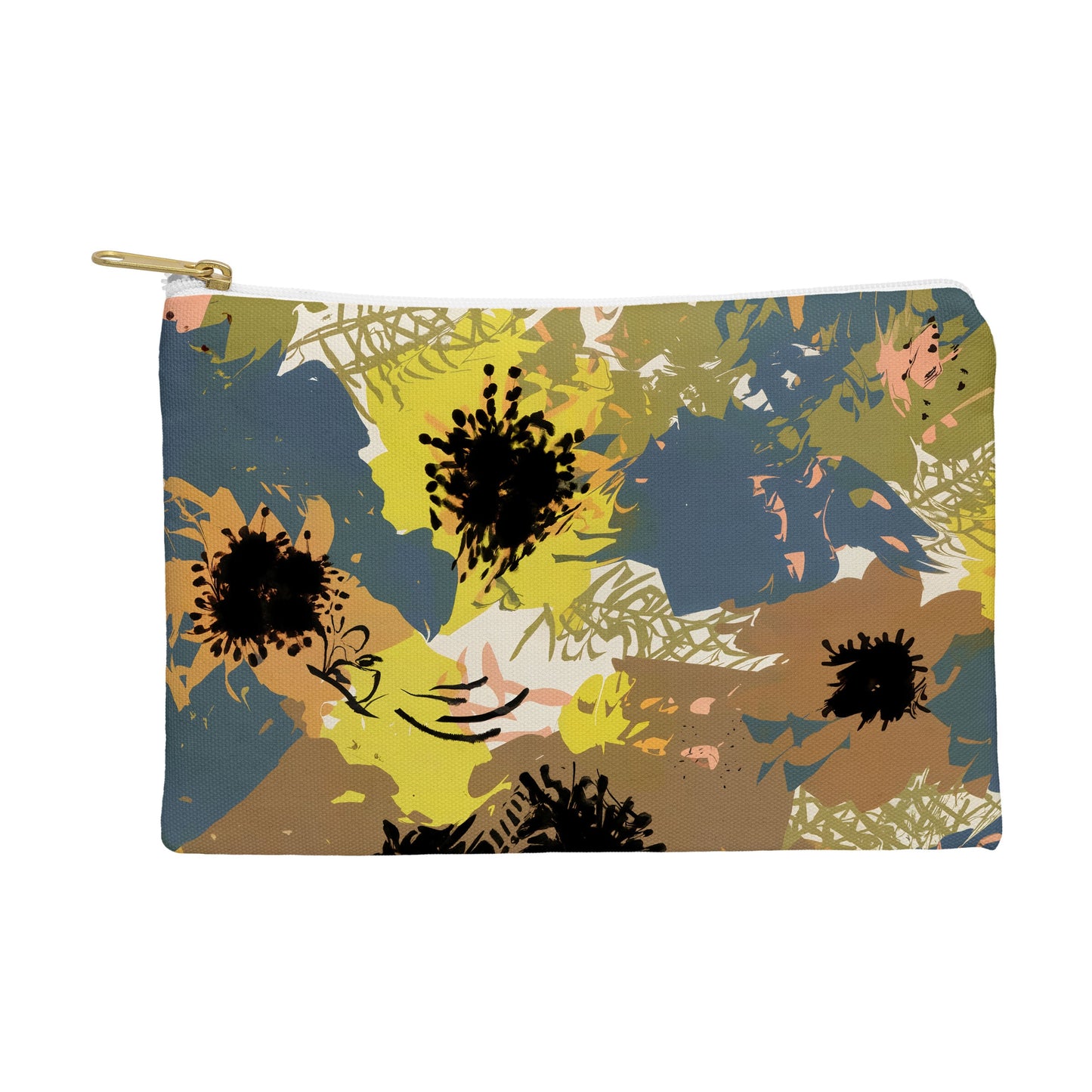 83 Oranges Yellow Ochre Florals Pouch