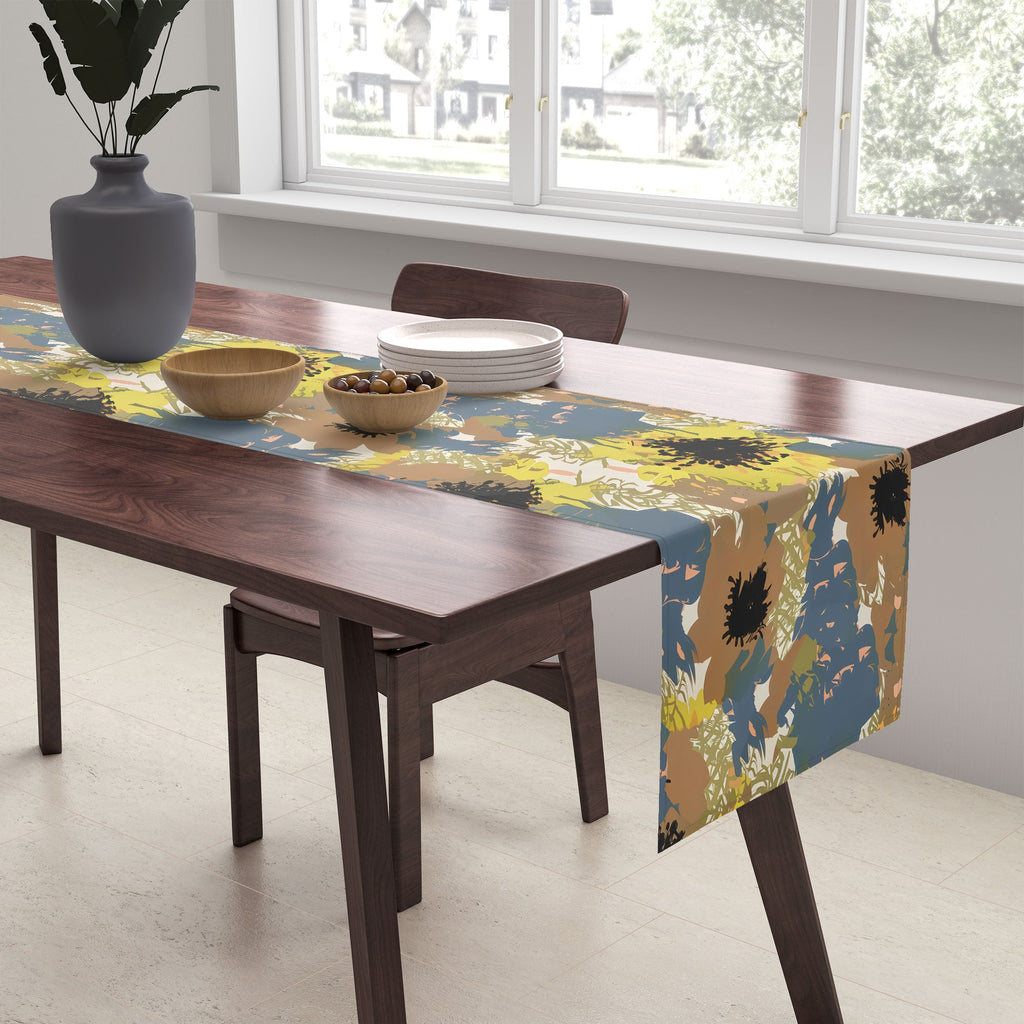 83 Oranges Yellow Ochre Florals Table Runner