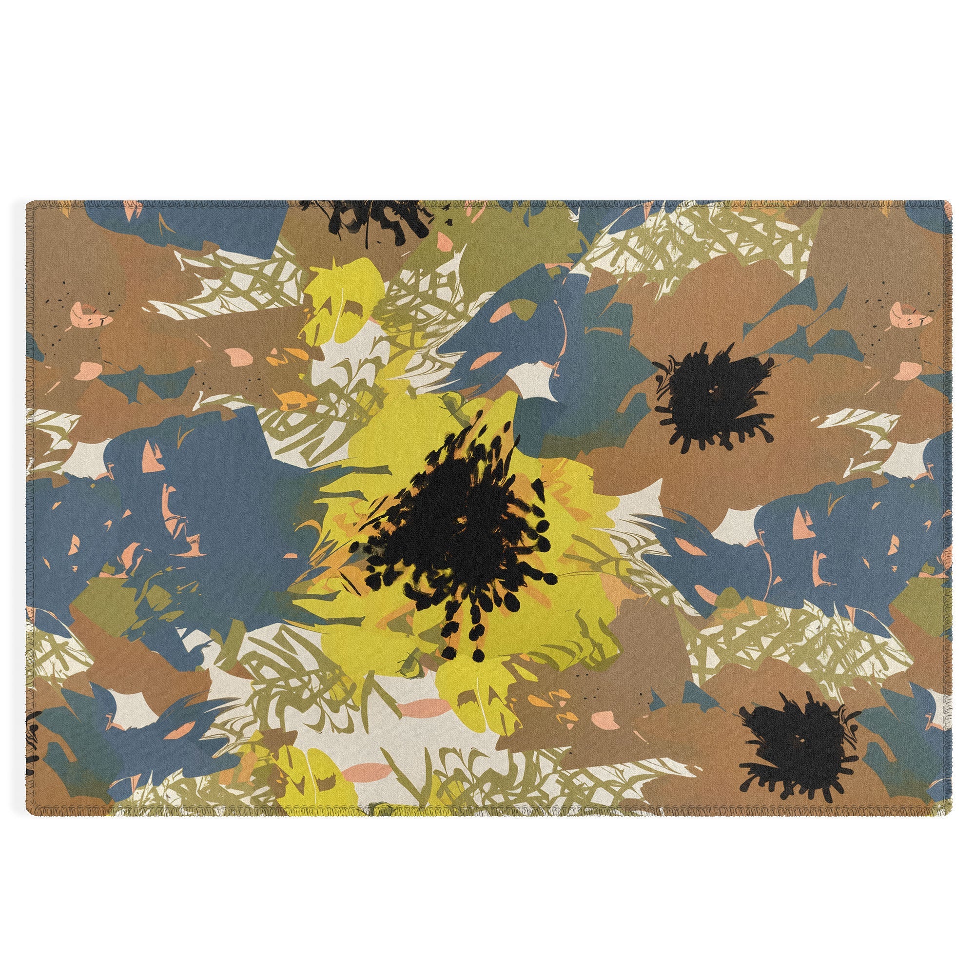 83 Oranges Yellow Ochre Florals Outdoor Rug