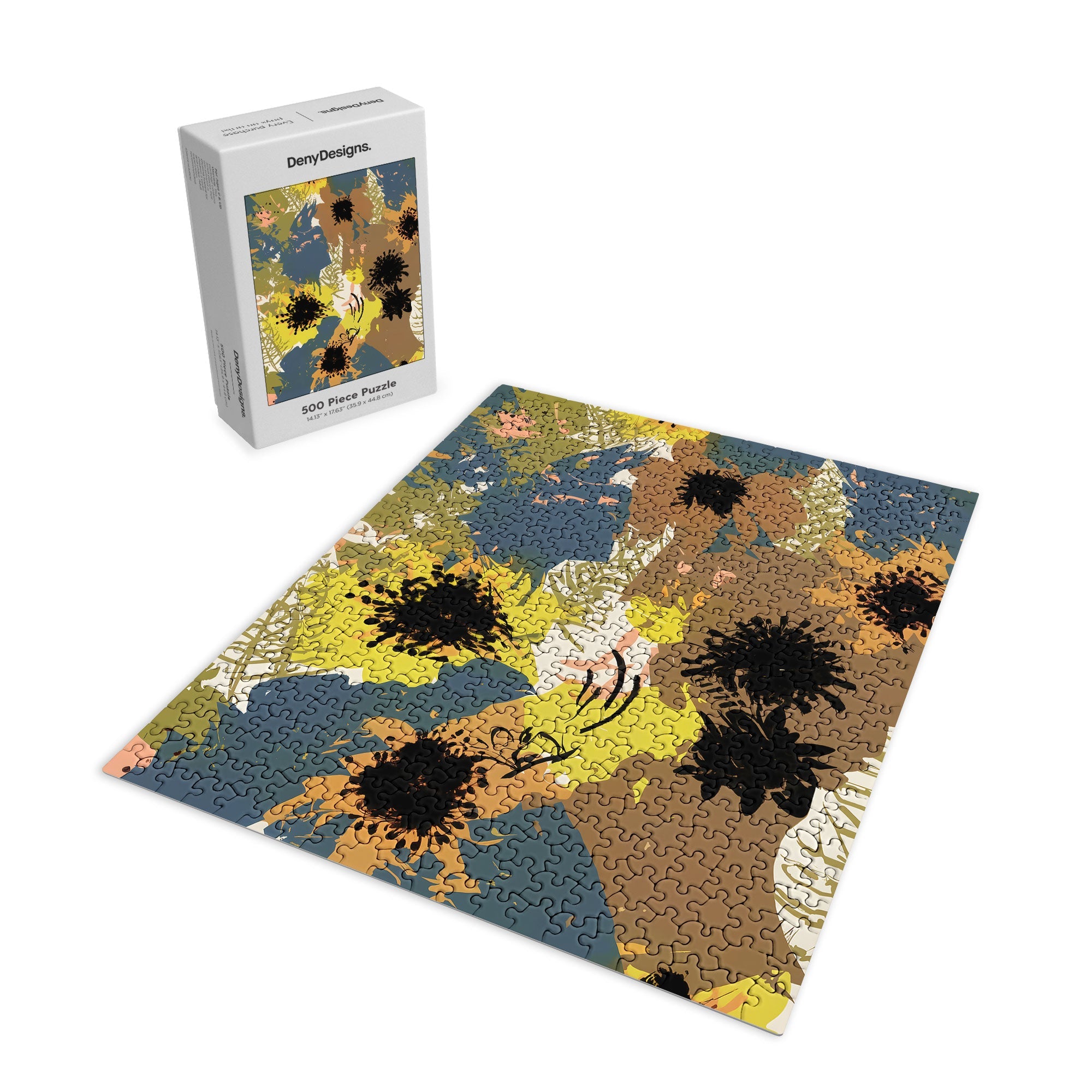 83 Oranges Yellow Ochre Florals Puzzle
