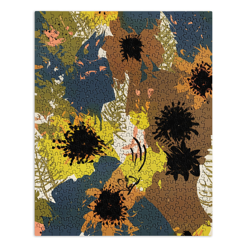 83 Oranges Yellow Ochre Florals Puzzle