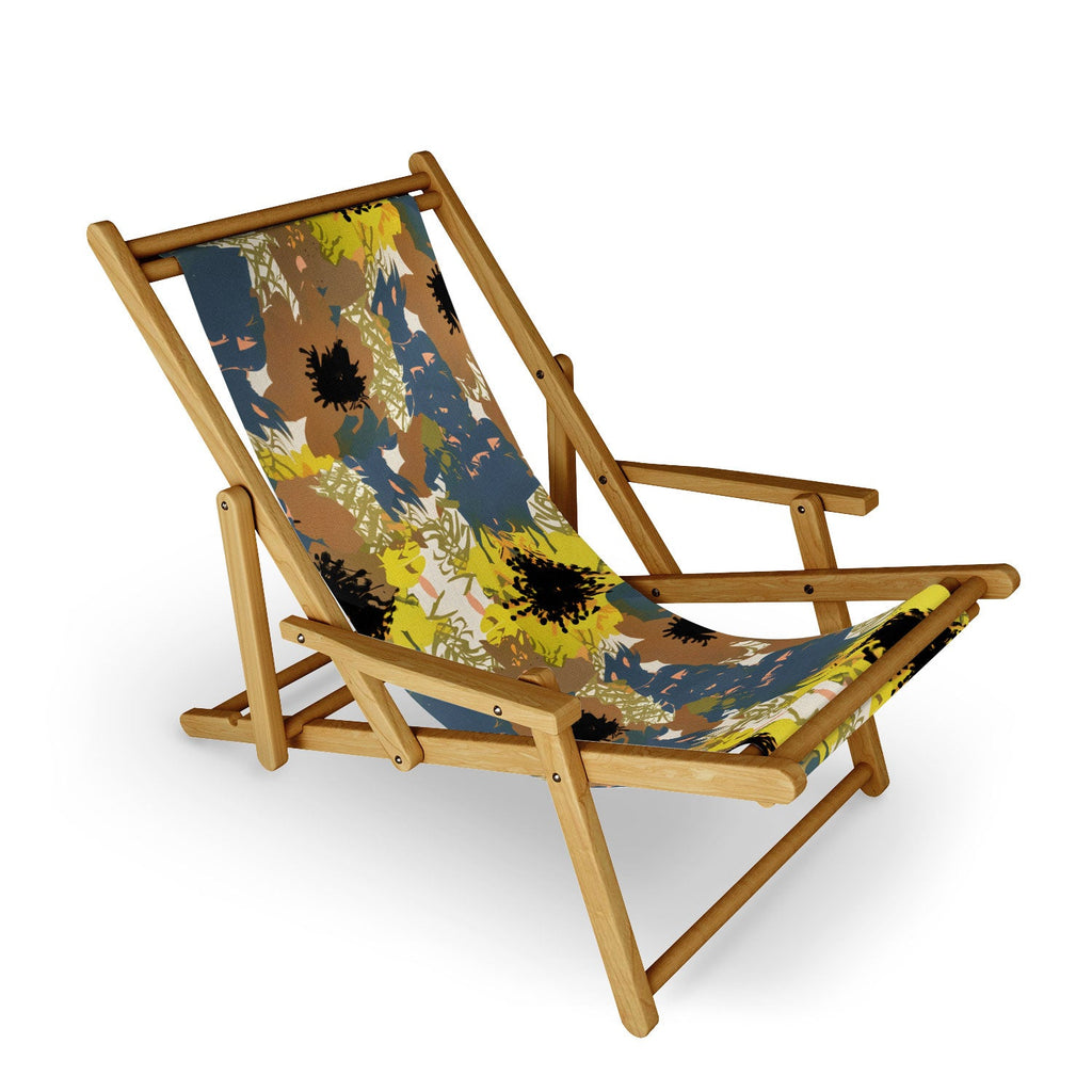 83 Oranges Yellow Ochre Florals Sling Chair