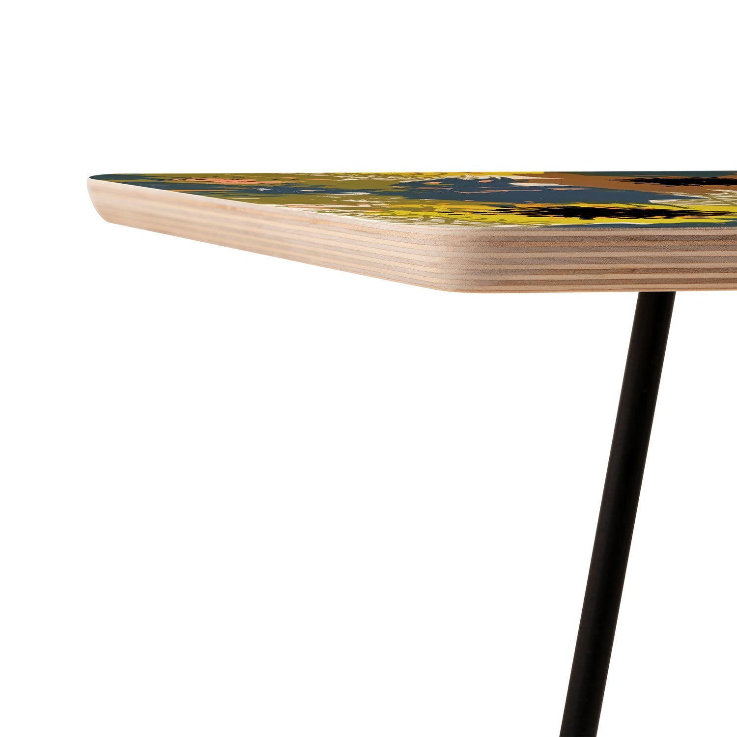 83 Oranges Yellow Ochre Florals Side Table