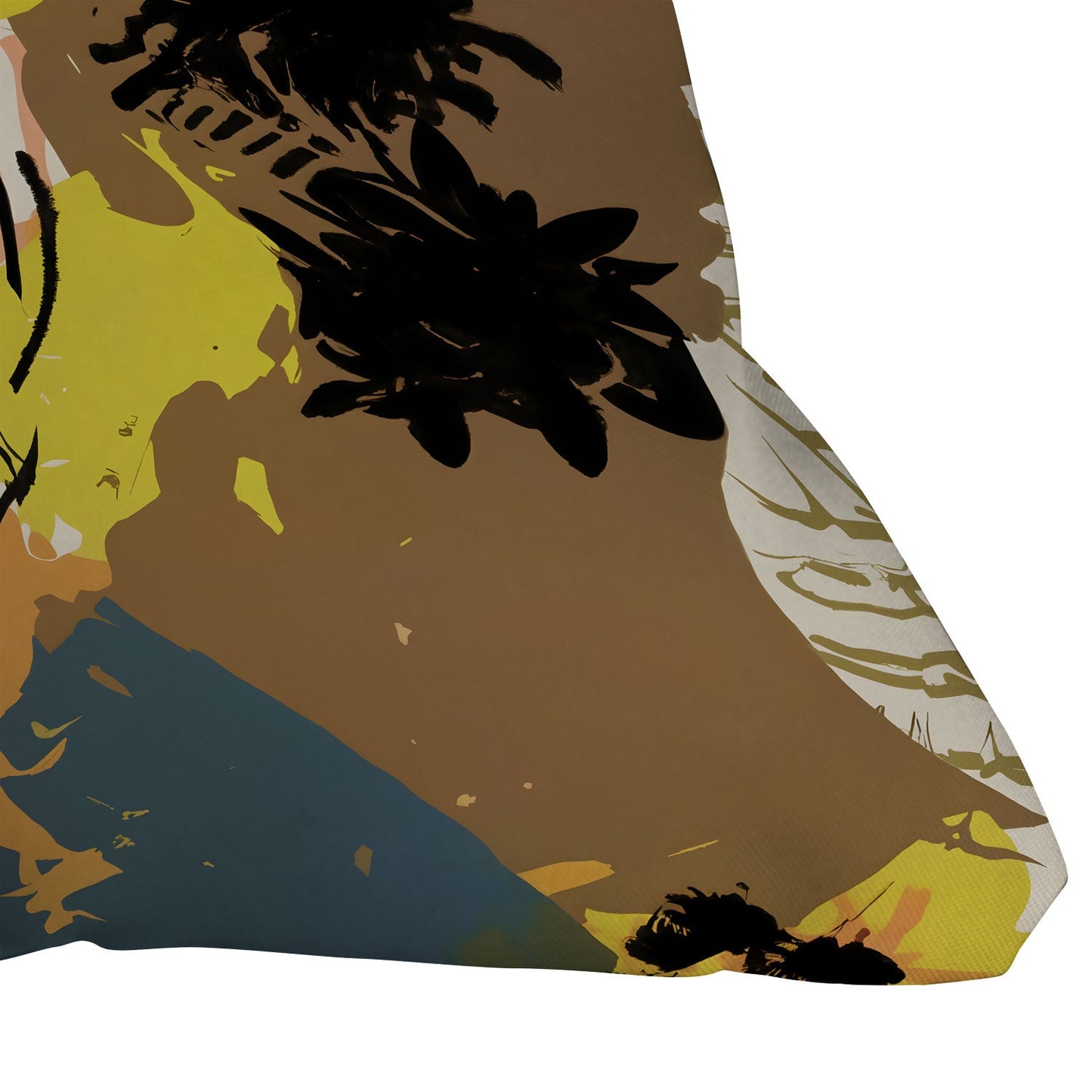 83 Oranges Yellow Ochre Florals Outdoor Throw Pillow