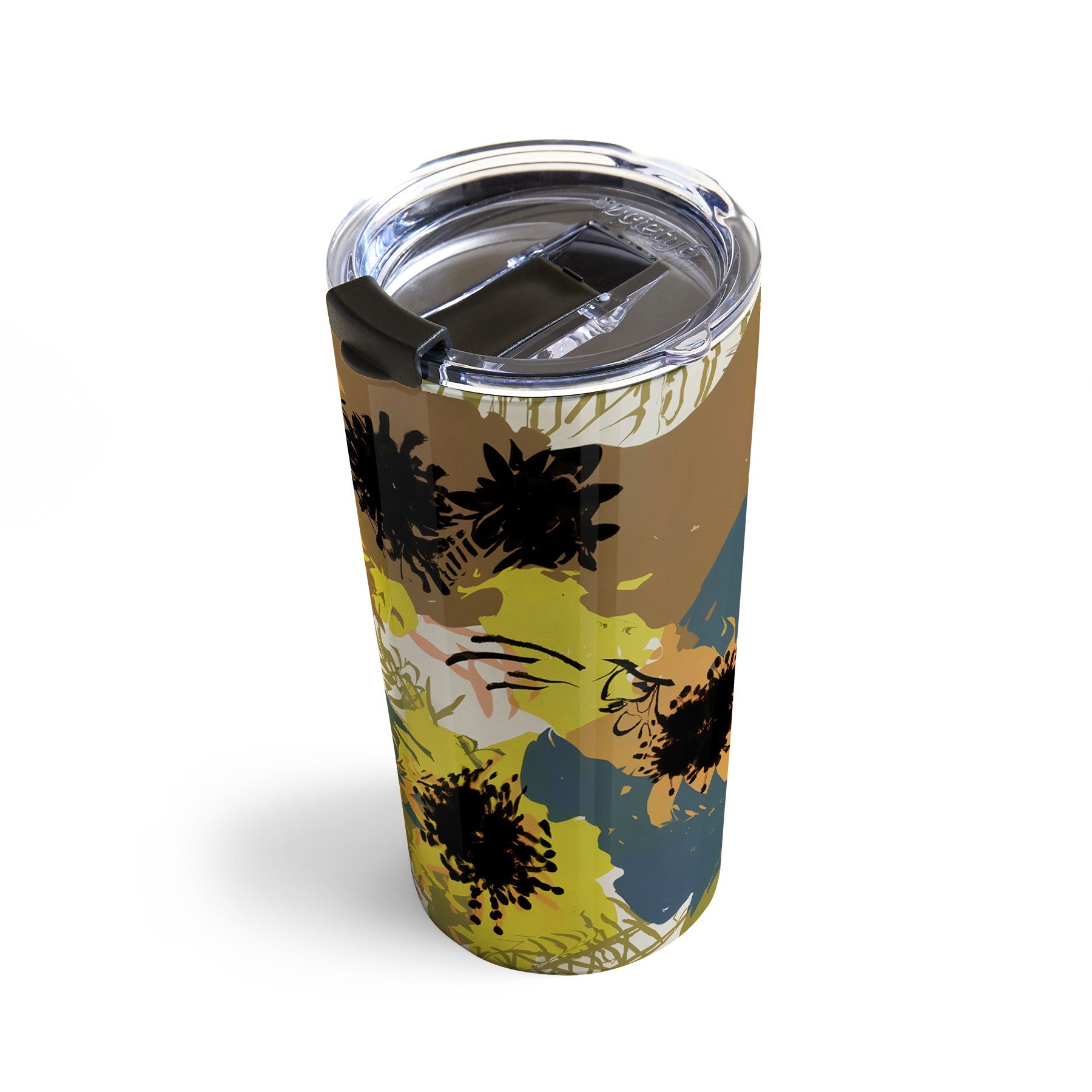 83 Oranges Yellow Ochre Florals Travel Mug