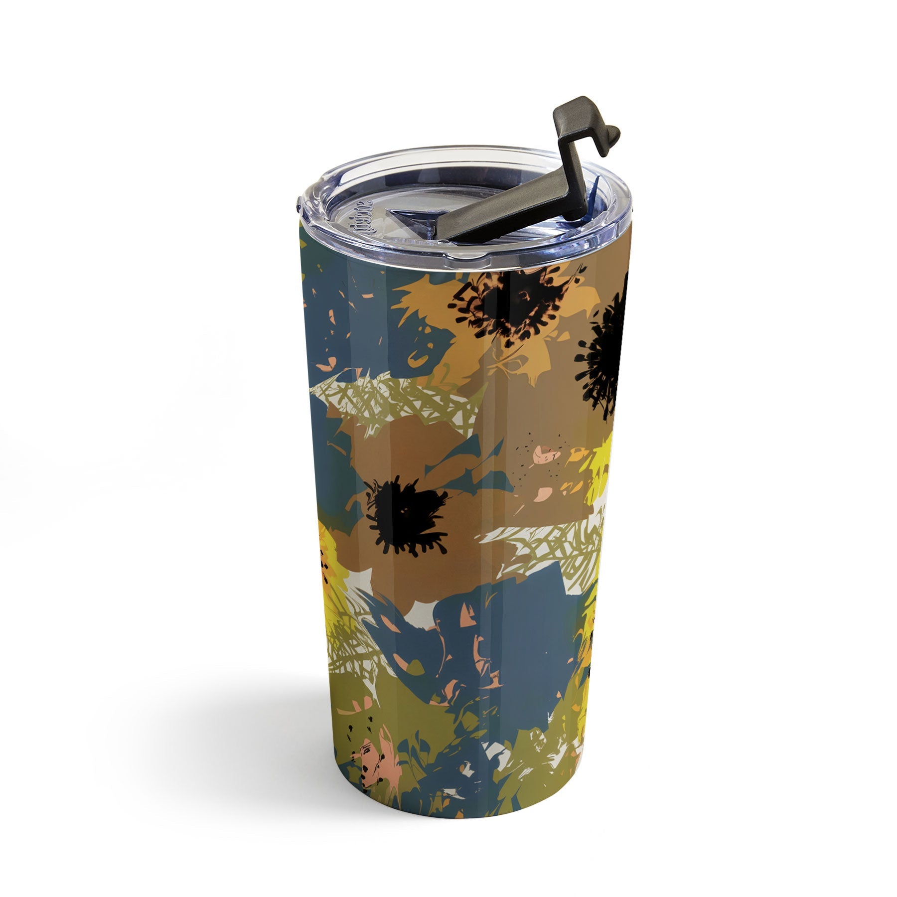 83 Oranges Yellow Ochre Florals Travel Mug