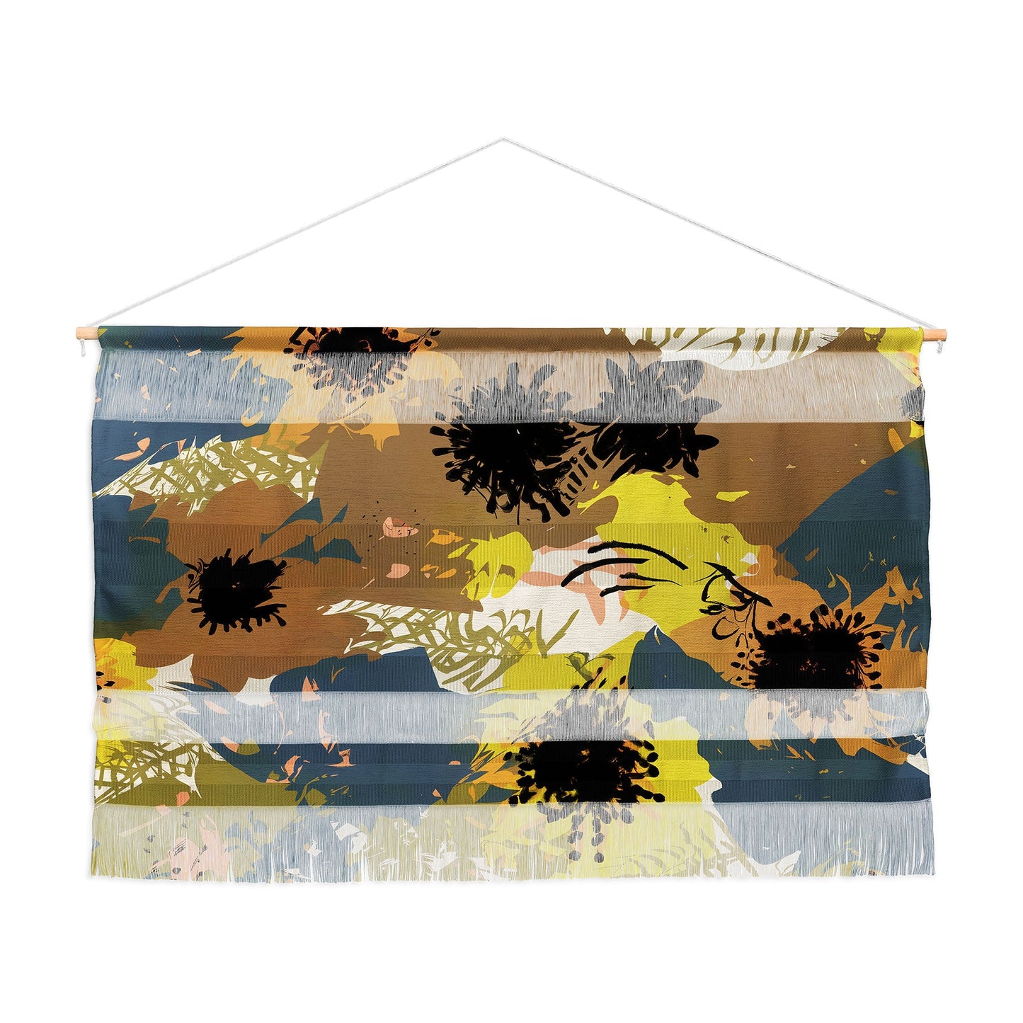 83 Oranges Yellow Ochre Florals Wall Hanging Landscape