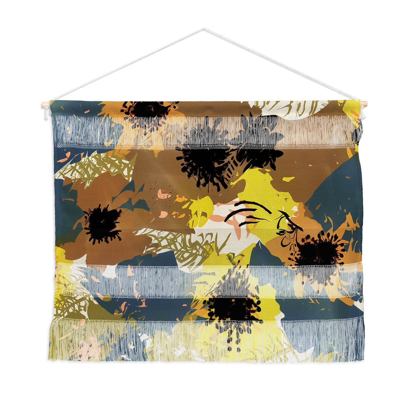 83 Oranges Yellow Ochre Florals Wall Hanging Landscape