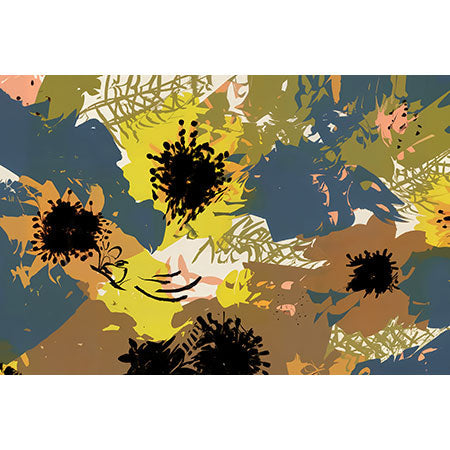 83 Oranges Yellow Ochre Florals Wall Mural