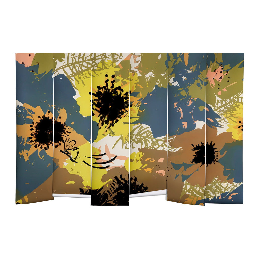 83 Oranges Yellow Ochre Florals Wall Mural